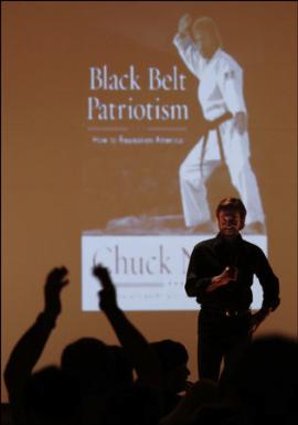 Chuck on tour with Black Belt Patriotism